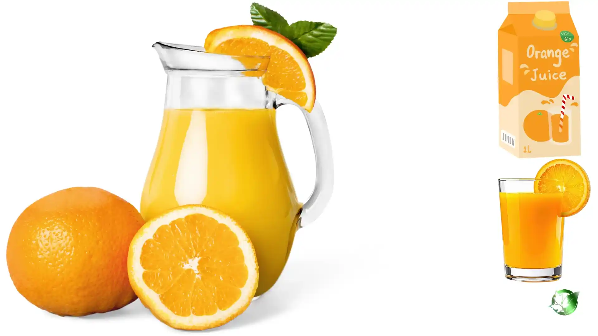 Commercial presentation of Orange Juice for wholesale product evaluation and buyer review.
